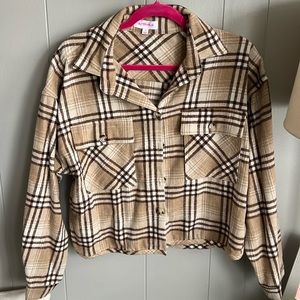 Flannel button up Sweater